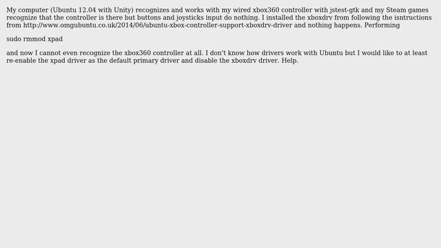 Ubuntu: Change from xboxdrv to xpad driver смотреть онлайн