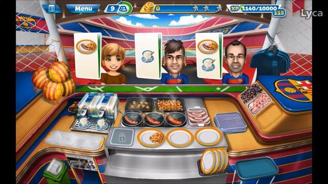 Cooking Fever FC Barcelona Sports Bar Level 5. смотреть онлайн