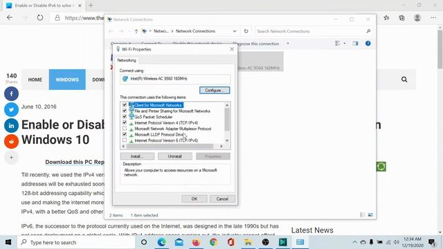 Enable or Disable IPv6 to solve Internet connectivity problems in Windows 10 смотреть онлайн