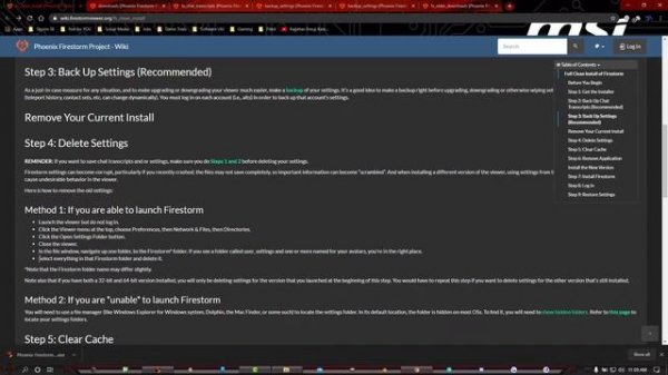 Second Life - Firestorm viewer clean install