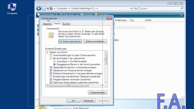 Windows Vista Explorer versteckte Dateien anzeigen смотреть онлайн