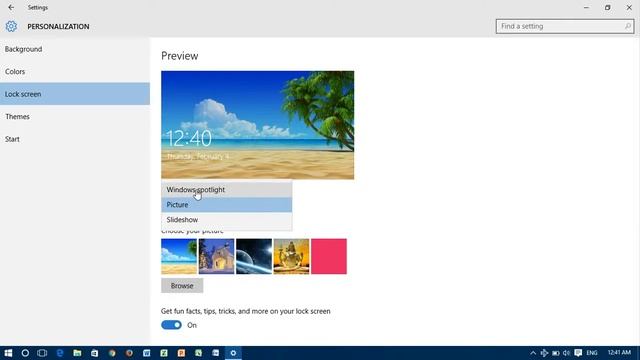 Change the Lock Screen Background on Windows 10 смотреть онлайн