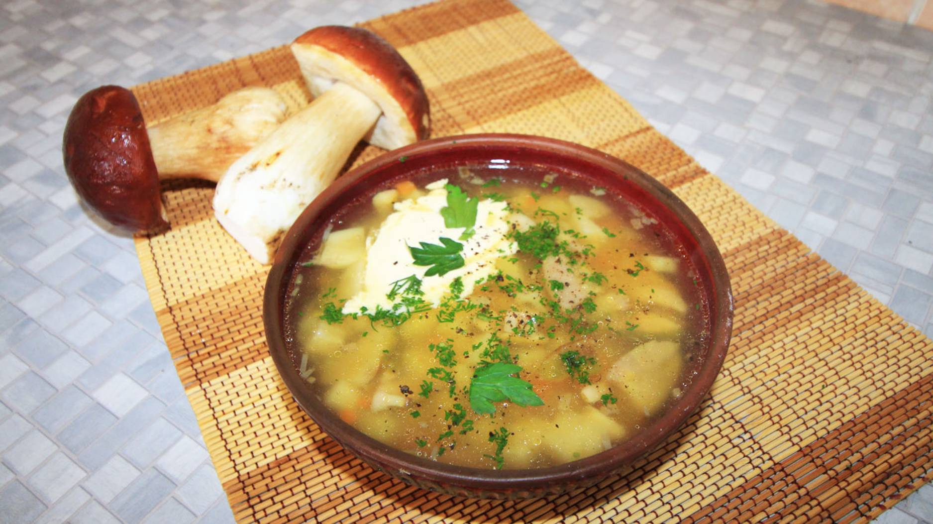 Суп из белых грибов смотреть онлайн