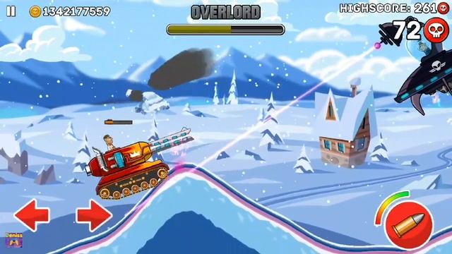 HILLS OF STEEL - Mammoth Tank Vs. Overlord BOSS Battle | Android GamePlay HD | смотреть онлайн