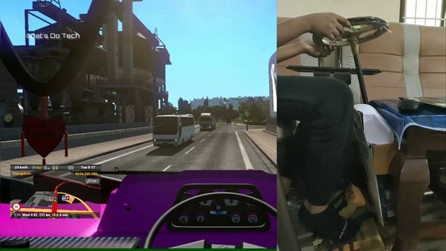 Homemade DIY Steering Wheel with pedals for gaming|ETS2 Gaming with diy steering|Lockdown diy | LDT смотреть онлайн