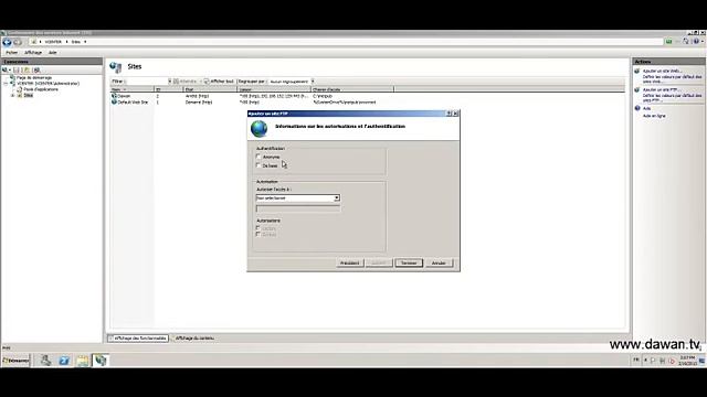 IIS : Configuration du FTP смотреть онлайн