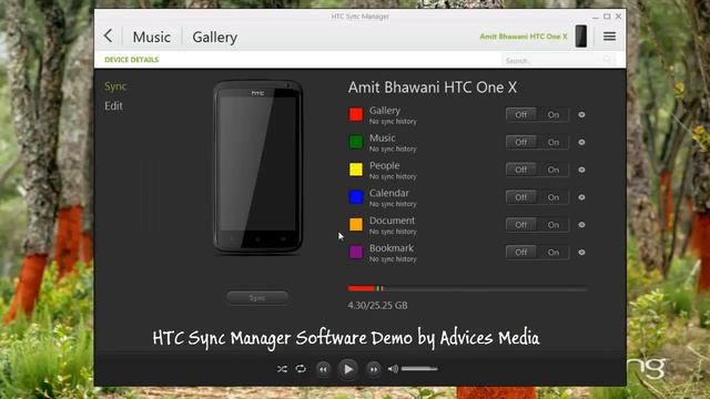 HTC Media Sync Manager Software Installation Demo to Auto Sync Gallery Music & Media смотреть онлайн