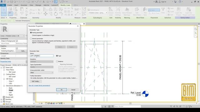 ADVANCED WINDOW FAMILY/PART 3 WINDOW PANEL MODELING WITH PARAMETERS FOR DIFFERENT OPENING DIRECTION смотреть онлайн