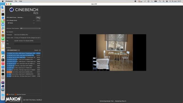 Thinkpad T480 i5-8250u on macOS Ventura 13.4 goes wild - Cinbench R23 4731 points смотреть онлайн
