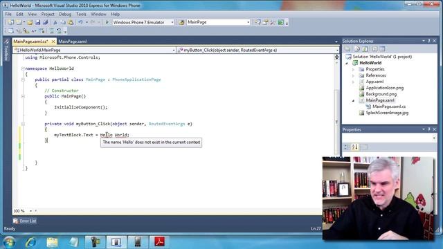 WinPhone 7 Dev - Dissecting the First Application you Wrote - Day 1 - Part 5 смотреть онлайн