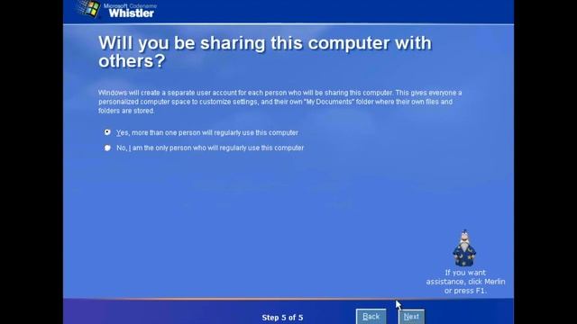 Windows Whistler build 2419 oobe смотреть онлайн