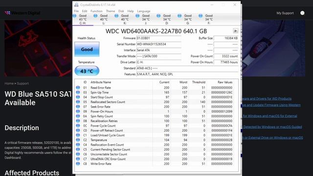 IMPORTANT INFO Regarding WD SA510 SSD