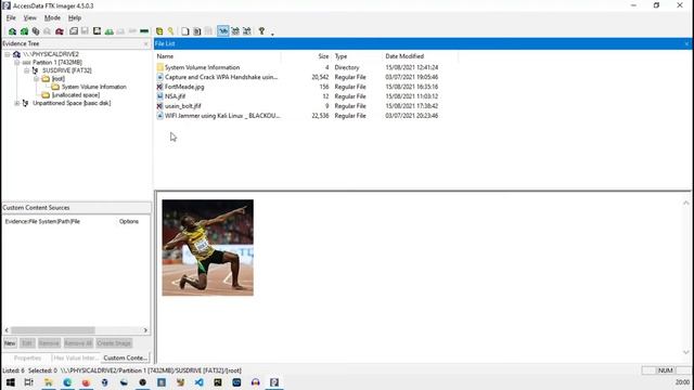 Using FTK imager to create disk image of pendrive. смотреть онлайн
