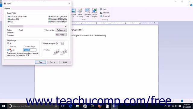 Windows 10 Tutorial Printing a Document Microsoft Training смотреть онлайн
