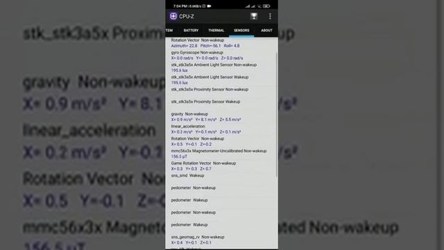 Poco M3 CPUZ Sensors List смотреть онлайн