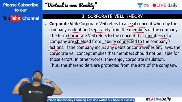 L5: The Companies Act, 2013 | Corporate Veil Theory - I | Unacademy CA Foundation | Adarsh Joshi смотреть онлайн