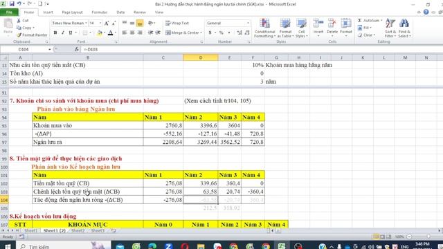 Hướng dẫn tính toán bảng ngân lưu tài chính смотреть онлайн
