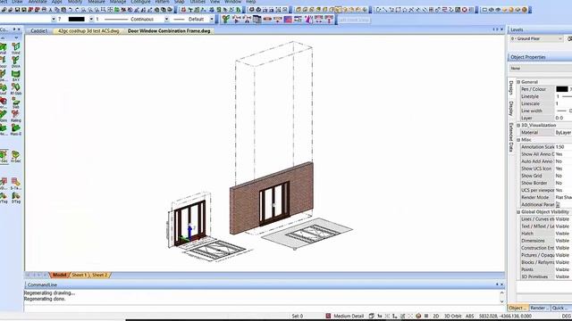 DWA Combination Entrance Frame using Caddie AEC Build Tools in Caddie AEC .dwg software смотреть онлайн
