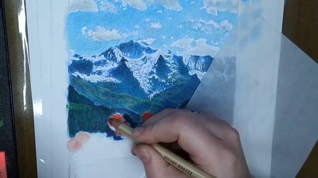 View from the Window/Soft Pastel Drawing/Пейзаж сухой пастелью Mungyo смотреть онлайн
