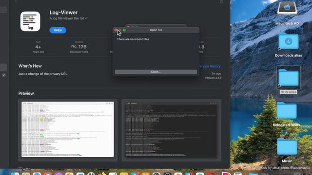 Log Viewer A Log file viewer like tail Developer Tools App [MAC] Basic Overview - Mac App Store смотреть онлайн