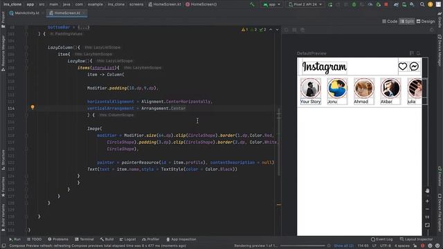 Android - Jetpack Composer Instagram Clone part 1 Speed Code смотреть онлайн