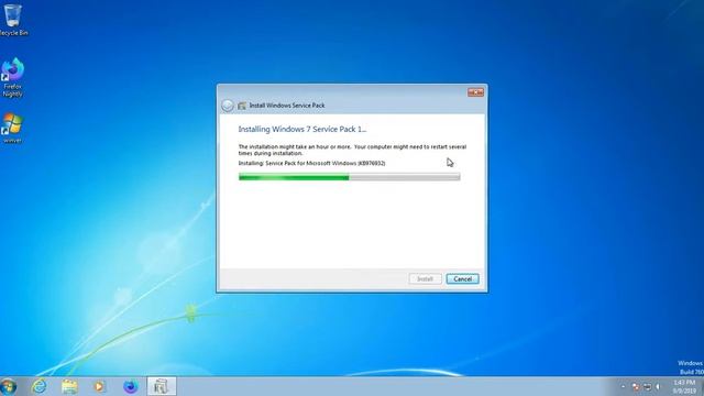 Updating Windows 7 to SP1 смотреть онлайн