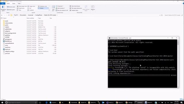 CodingPhase starterkit installation on Windows 10 смотреть онлайн