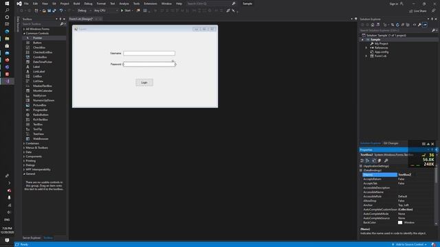 Login Form in Visual Basic (.Net Framework) for Windows Desktop Application смотреть онлайн