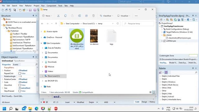 DELPHI: COMO FAZER DOWNLOAD E UPLOAD DE ARQUIVOS VIA FTP COM DELPHI E ANDROID смотреть онлайн