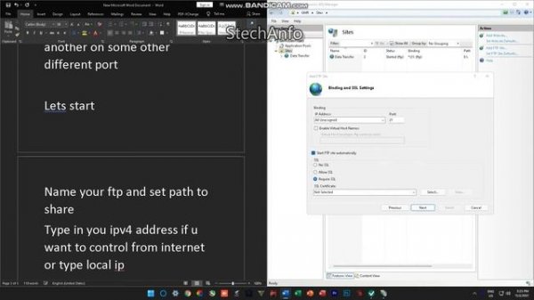 How To setup ftp Server In windows 11 | FTP Server setup | windows 11 | StechAnfo