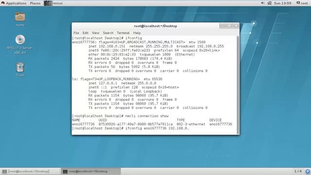 How to change IP in redhat 7 in terminal смотреть онлайн