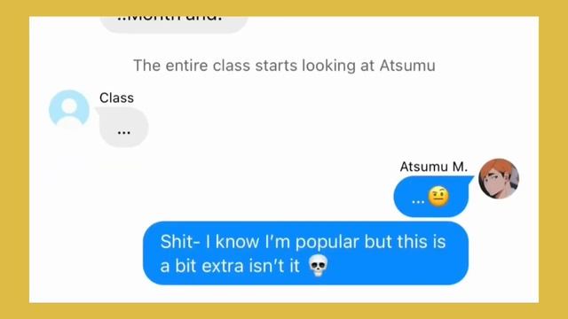 “…Prevention Month and!..” “Oh.” || Ft, Atsumu (Again.. 🧍) || Haikyuu Texts смотреть онлайн