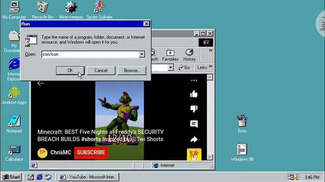 Minecraft Five Nights at Freddy's Has A BSOD Windows 98 смотреть онлайн