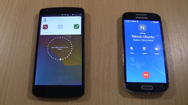 Incoming call & Outgoing call at the Same Time Samsung s4 mini Android 11+Nexus 5 With Ubuntu opera смотреть онлайн