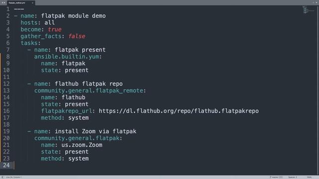 Install Zoom flatpak in RedHat-like systems - Ansible module flatpak смотреть онлайн