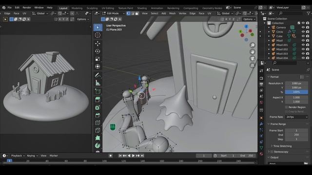 Blender 3D - Create a Snowy Winter House | Blender Beginner Tutorial | step by step process смотреть онлайн