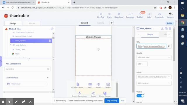 Web Viewer | iOS & Android Apps With Thunkable смотреть онлайн