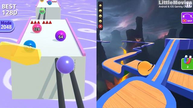 Ball run 2048 Infinity | Sky Rolling Ball 3D - All Level Gameplay Android,iOS - NEW APK UPDATE смотреть онлайн