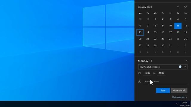 Windows 10: How to add event or reminder to calendar. смотреть онлайн