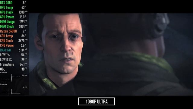 Wolfenstein: The New Order | RTX 3050 M 75W | 5600H | 1x8GB | Gameplay Multi Settings смотреть онлайн