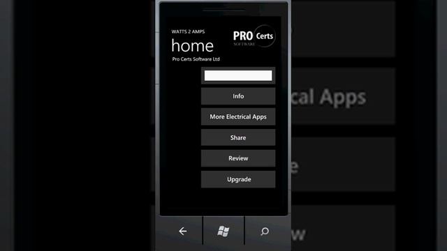 Watts to Amps Converter Calculator for Windows Phone смотреть онлайн