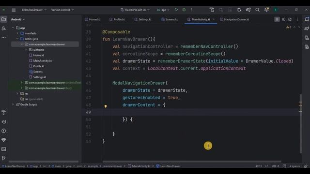 Navigation Drawer in Jetpack Compose using Kotlin | Android Studio смотреть онлайн