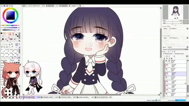 Tomoyo Chibi ✧【Paint Tool SAI Speedpaint】 смотреть онлайн
