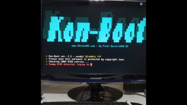 Bypassing Windows Authentication with Kon Boot смотреть онлайн
