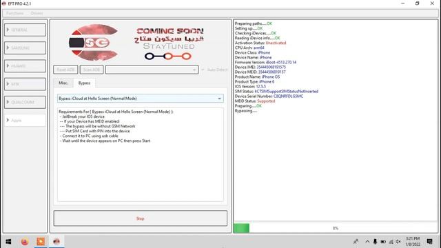 Iphone 6 6 Plus IOS 12 5 5 ICLOUD BYPASS MEID WITH Signal