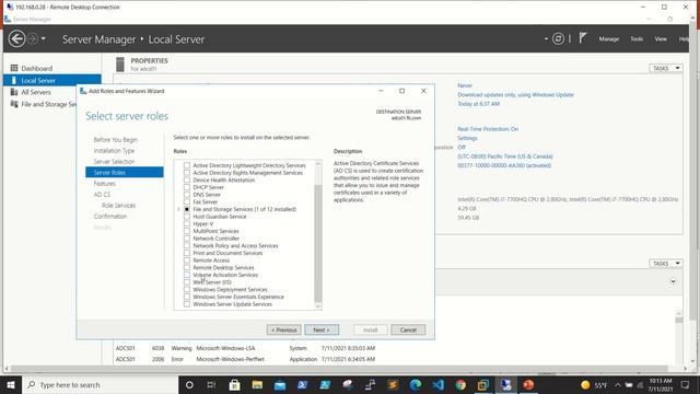 Configuring Active Directory Certificate Services Server -01 смотреть онлайн