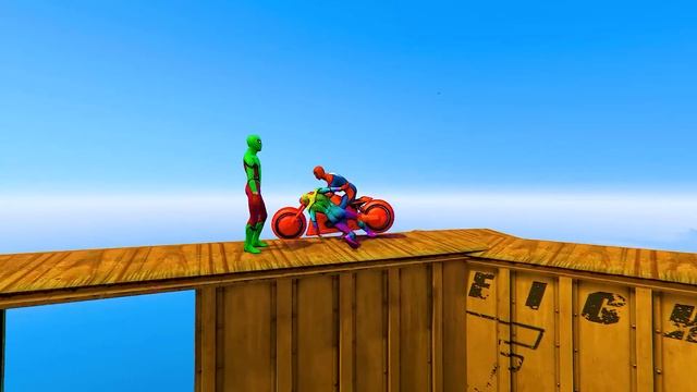 GTA V SPIDERMAN, SHARK, MOTO +. CARS. CRAZY RACING . Map CHALLENGE. BY GURO GAMING смотреть онлайн