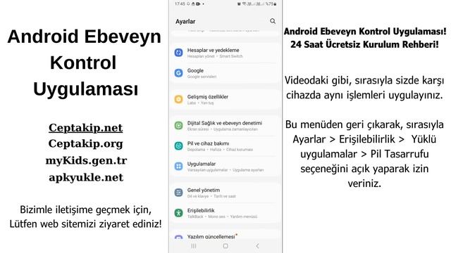 Android Ebeveyn Kontrol Uygulaması │ceptakip.net │ 0543 649 09 03 смотреть онлайн