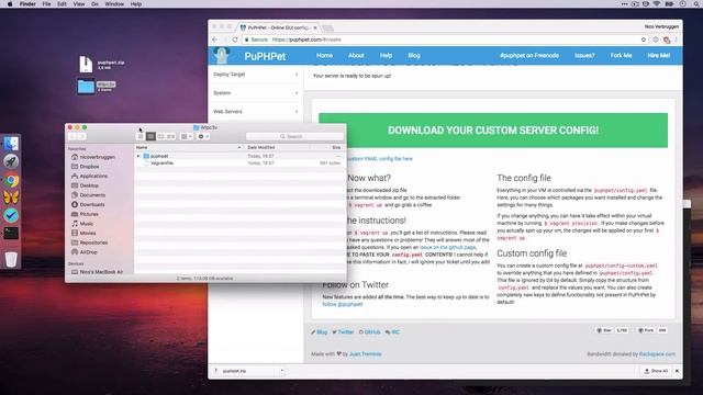 Setting up Vagrant with Ubuntu using PuPHPet the easy way macOS 10.12 (Sierra) and above смотреть онлайн