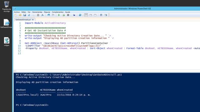 Windows Server 2012 R2 - Conocer fecha de instalación de dominio de Active Directory смотреть онлайн